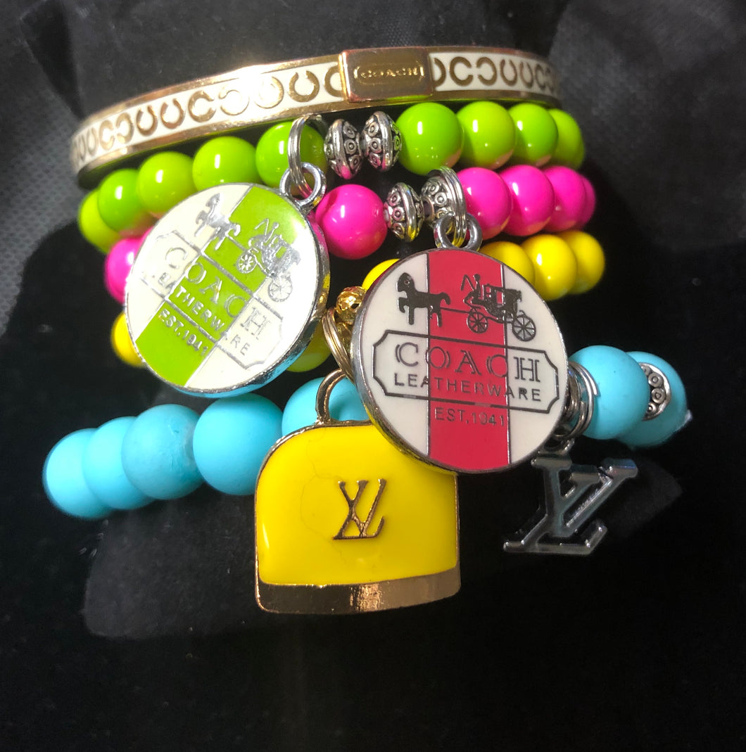 Custom Color Labels Stack w/ Coach Bangle