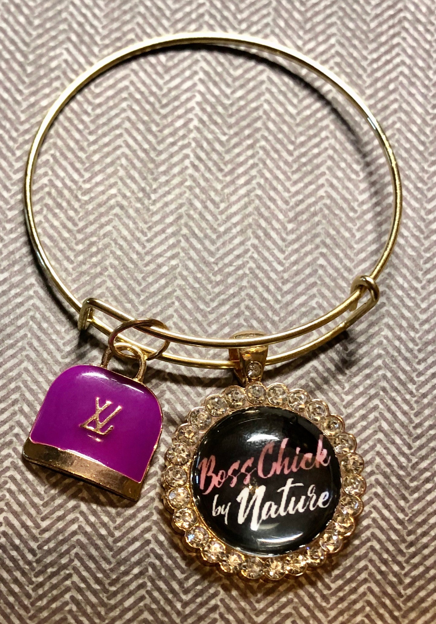 LV Bling Boss Chick Gold Bangle