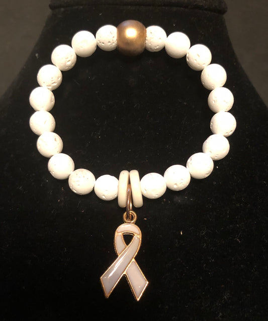 White Awareness Bracelet