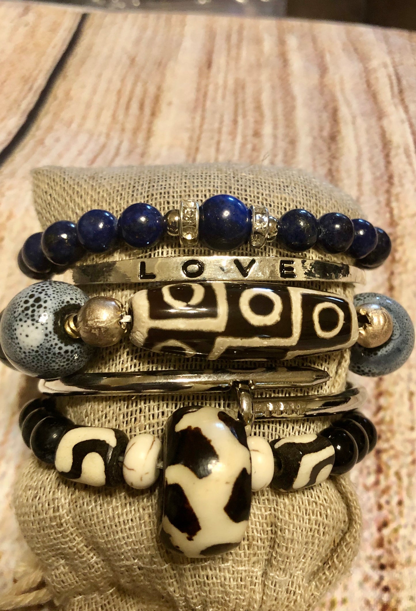 Ethnic African Bone Stack