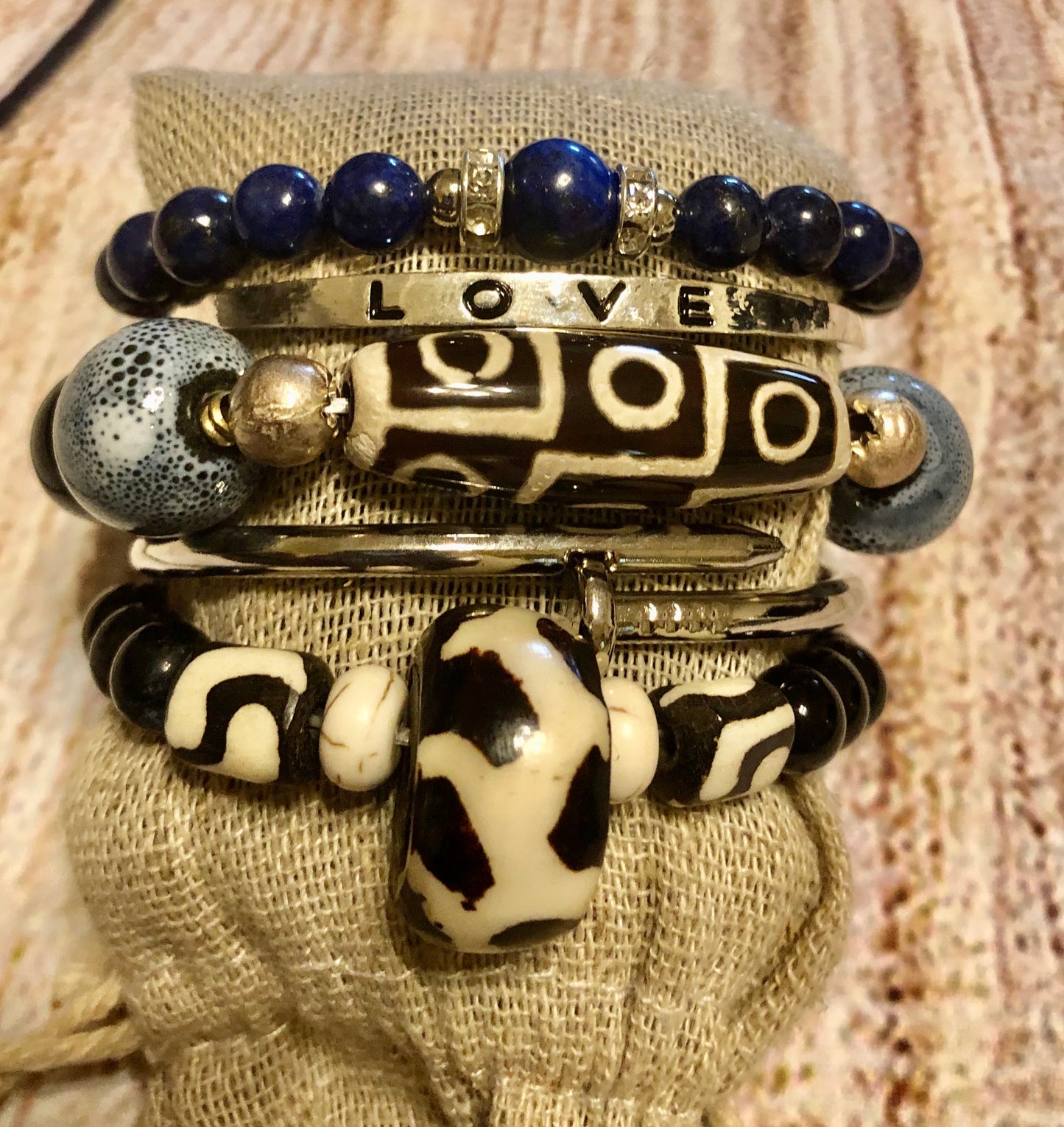 Ethnic African Bone Stack