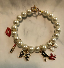 White Pearl Chanel Inspired Wire Bracelet 2