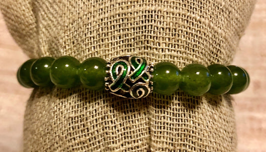 Green Awareness Beaded Bracelet X