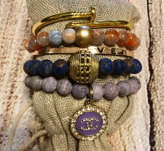 CC Nail Brass Stone Stack
