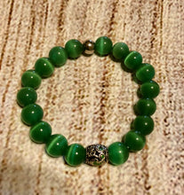 Green Heart Awareness Beaded Bracelet VIIII