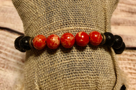 Healing Chakra garnet Jade Lava II