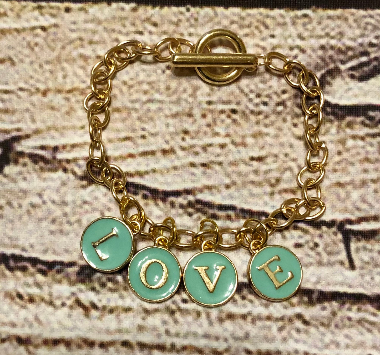 Gold Love Linked Charmed Bracelets