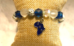 Zeta Crystal Wire Tassel Bracelet