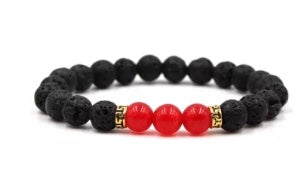 Natural Stone Garnet Lava Energy aromatherapy Bracelet