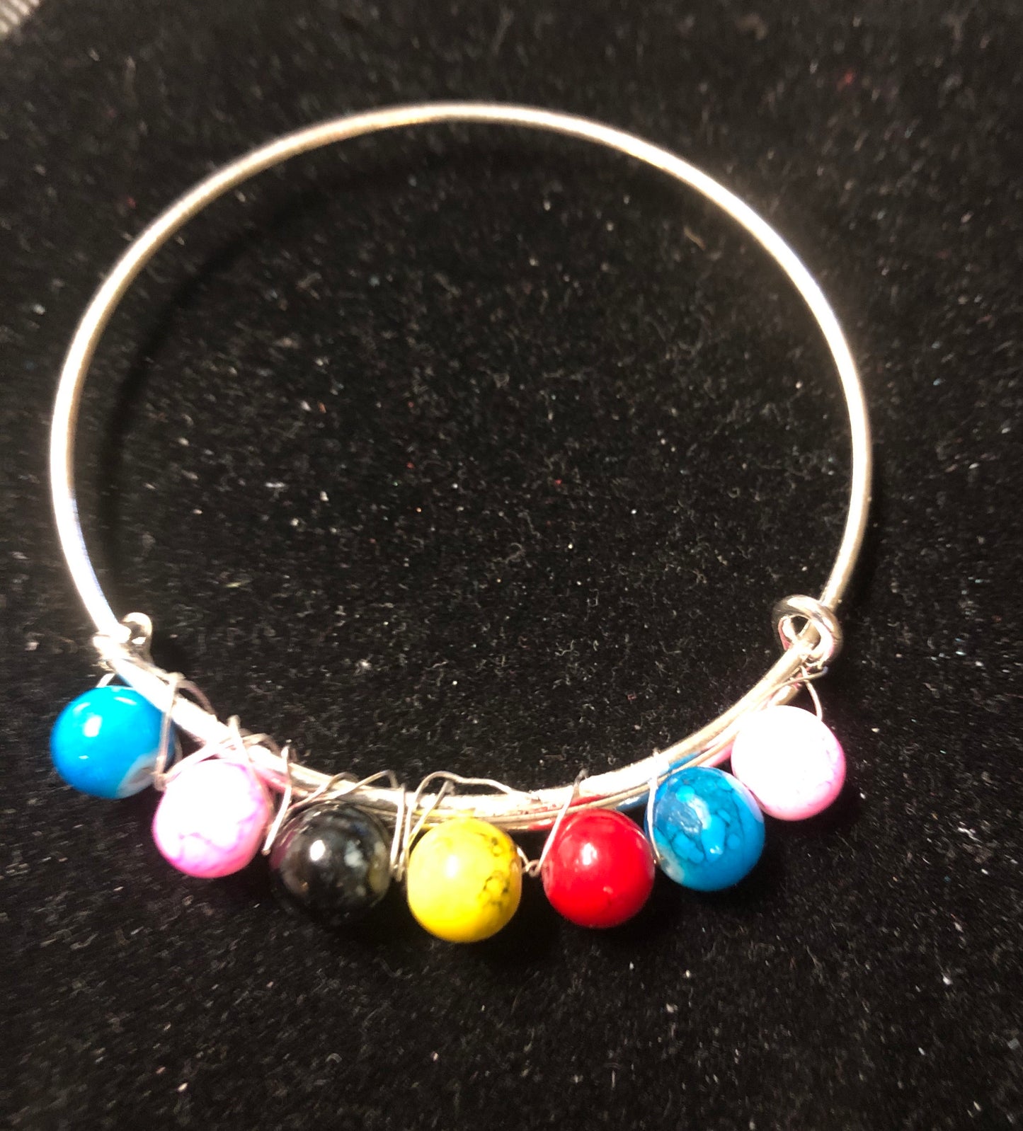 Candy Healing Stone Wrapped Bangle