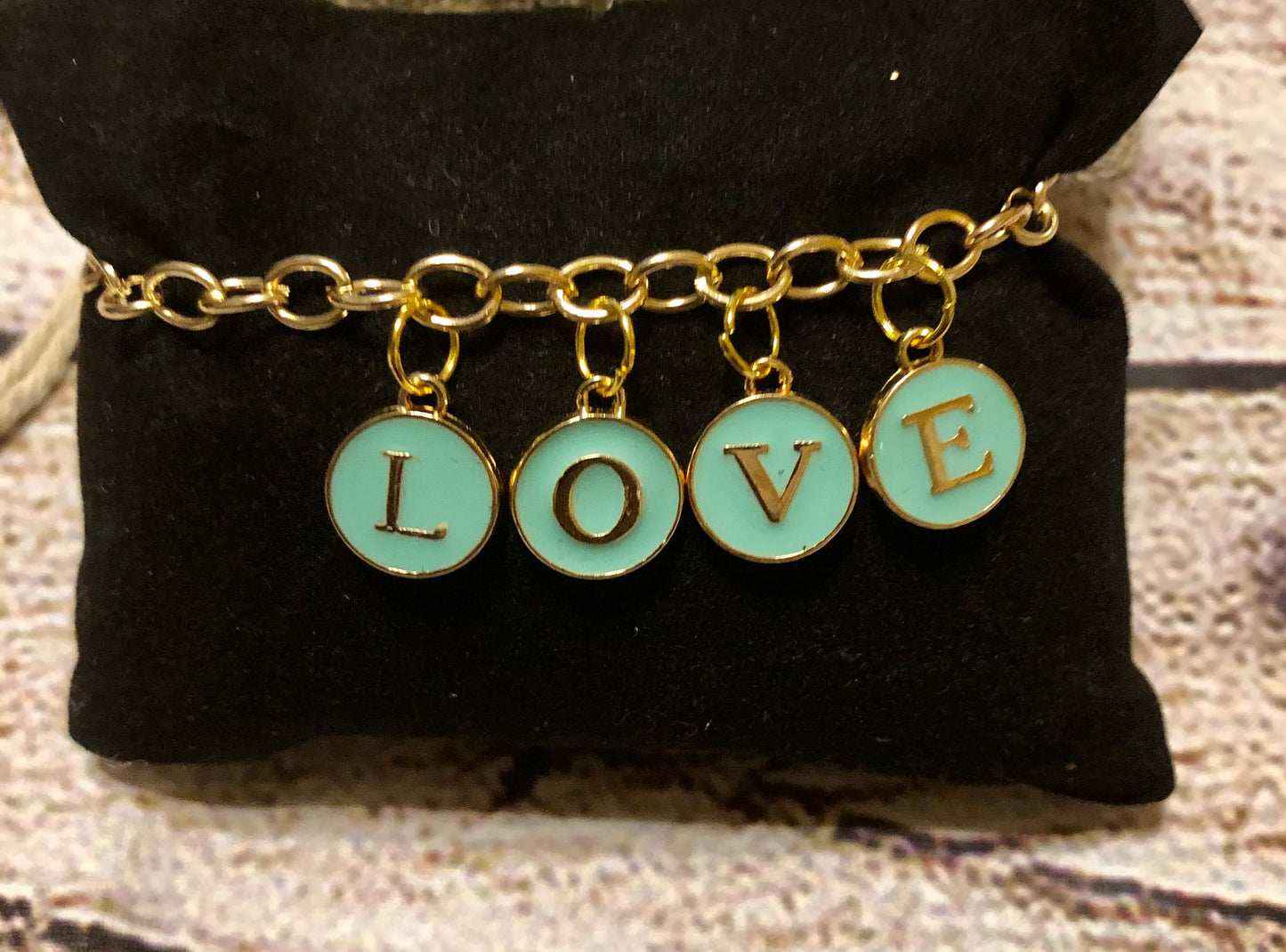 Gold Love Linked Charmed Bracelets