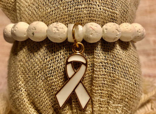 White Awareness Bracelet 2