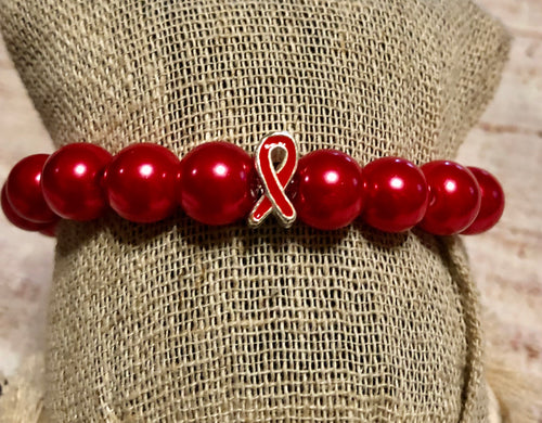 Red Awareness bracelet 2