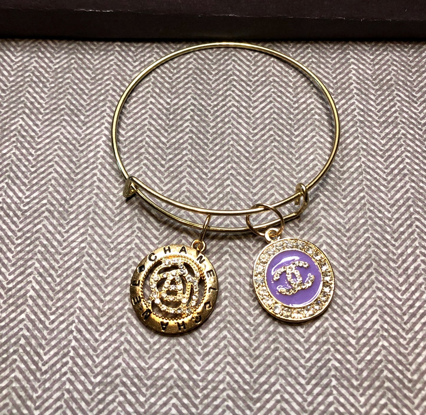 CC Purple & Gold Charmed Bangle