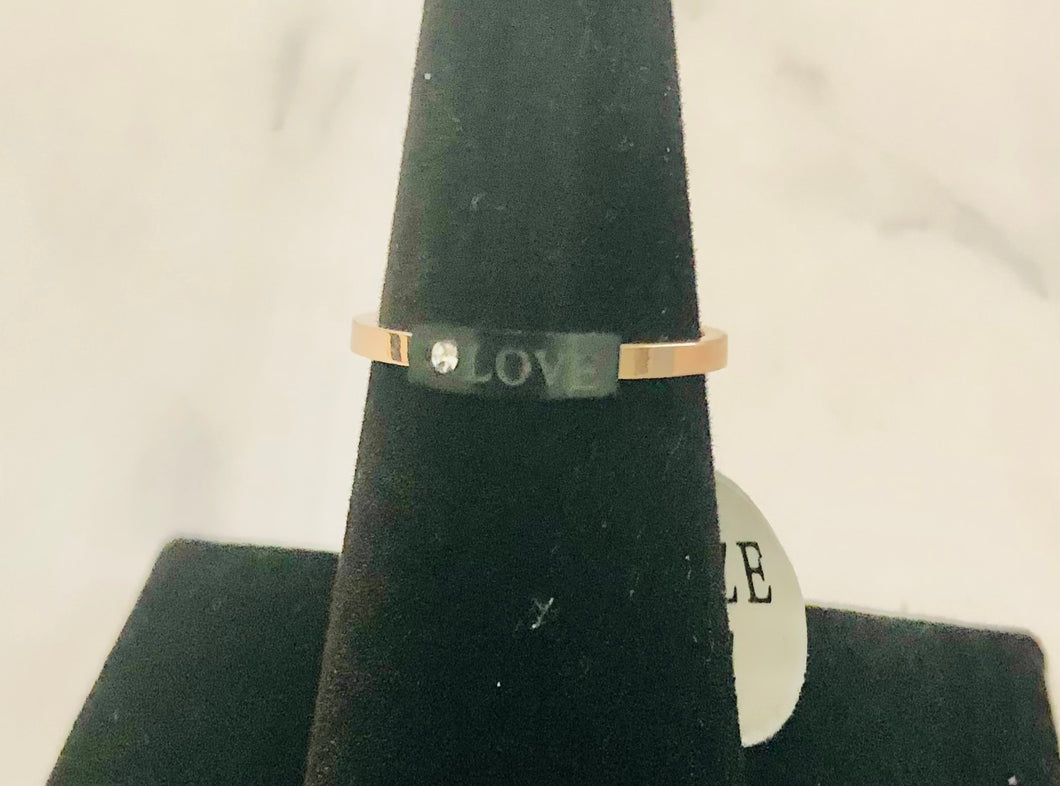 Fashion Black Love Ring